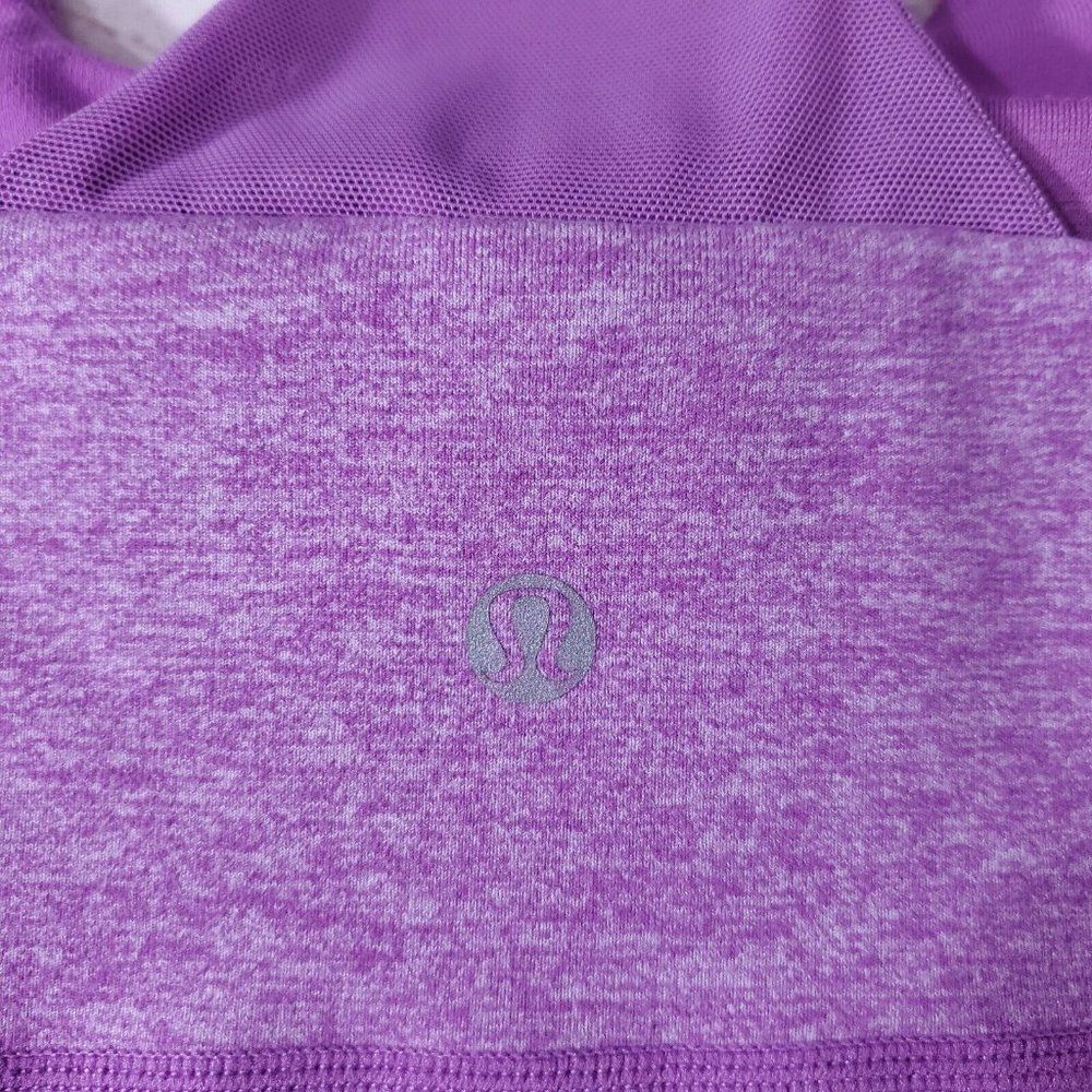 *No Pads* Lululemon Athletica Womens Size 6 Racerback Tank Top Heather Purple - Picture 8 of 11